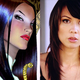 Talia al Ghul art from Gotham City Sirens #16 by Guillem March. Lexa Doig image provided by DC Comics.